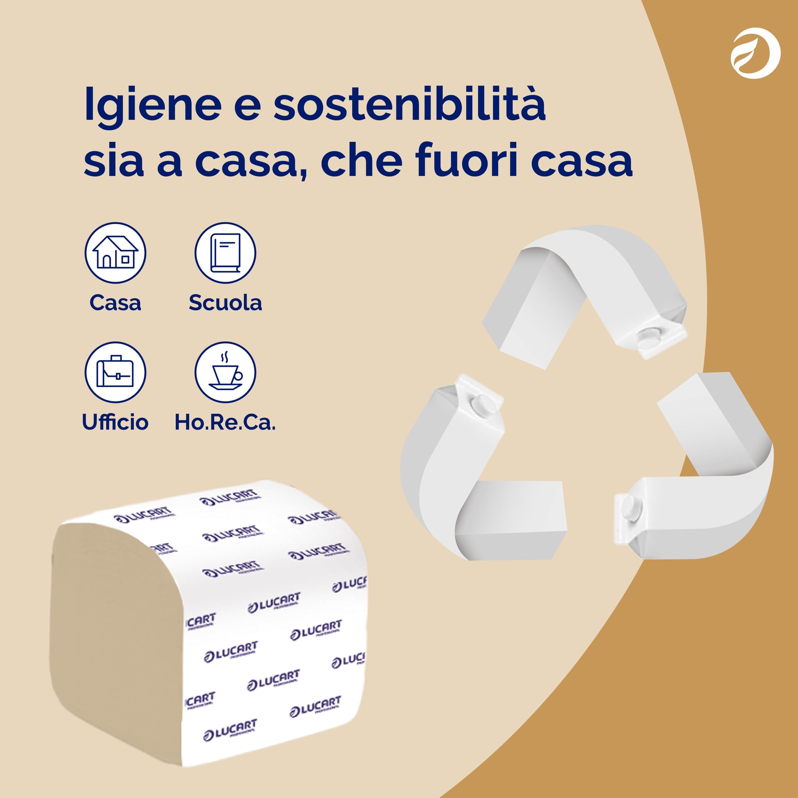 Carta igienica Lucart Eco Comoda 2 veli 10 rotoli da 155 strappi - 811624