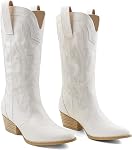 Zzheels Women Mid-calf Cowboy Boots Pointy Toe Boots Embroidered Western Cowgirl Boots Chunky Heels | Pointed Toe, Western Boots, Country Concert Outfits, Rodeo Outfit, Wide Calf Cowgirl Boots