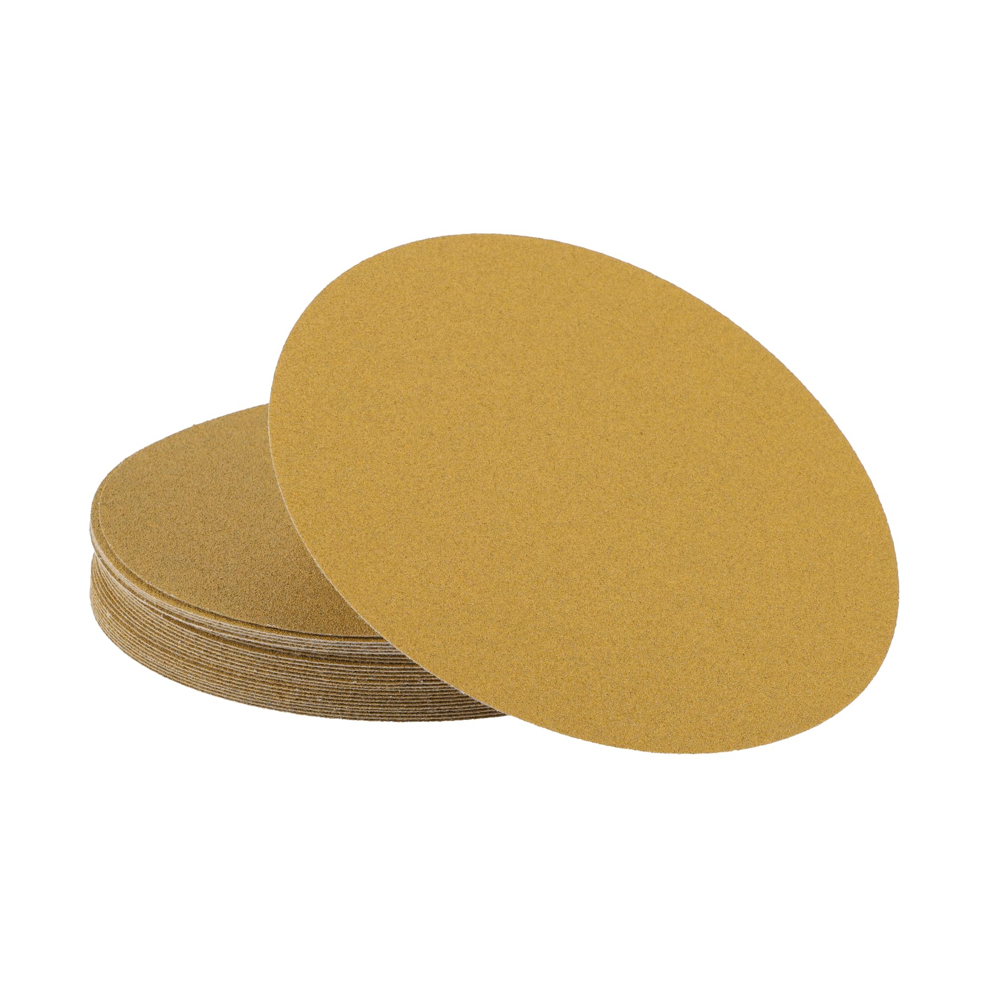 A ABSOPRO Sanding Discs 8 Inch 80 Grit Round Hook and Loop Sandpaper Aluminum Oxide Yellow 25 Pcs, 200mm/8"