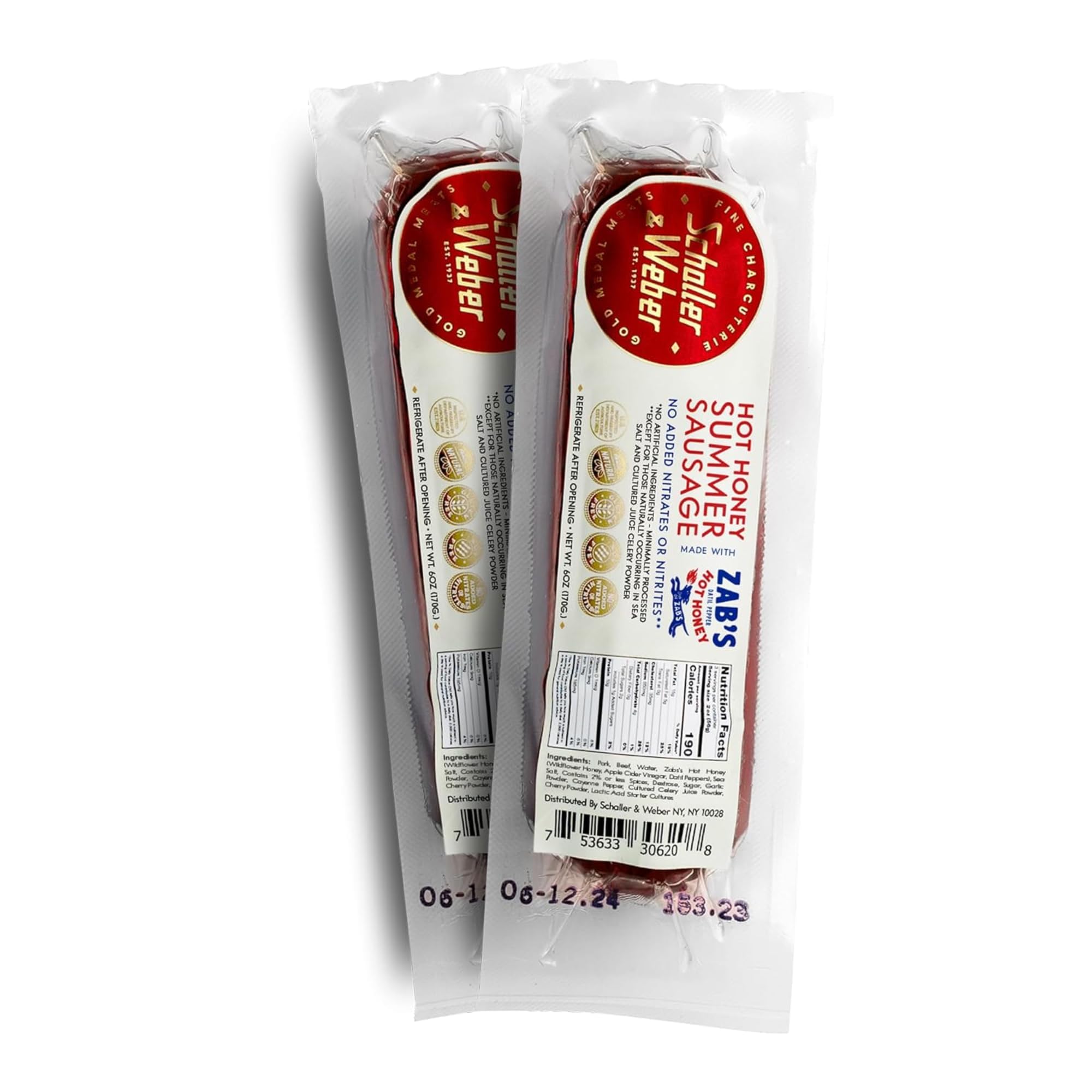 Amazon.com: Schaller & Weber Zab's Hot Honey Pork Summer Sausage