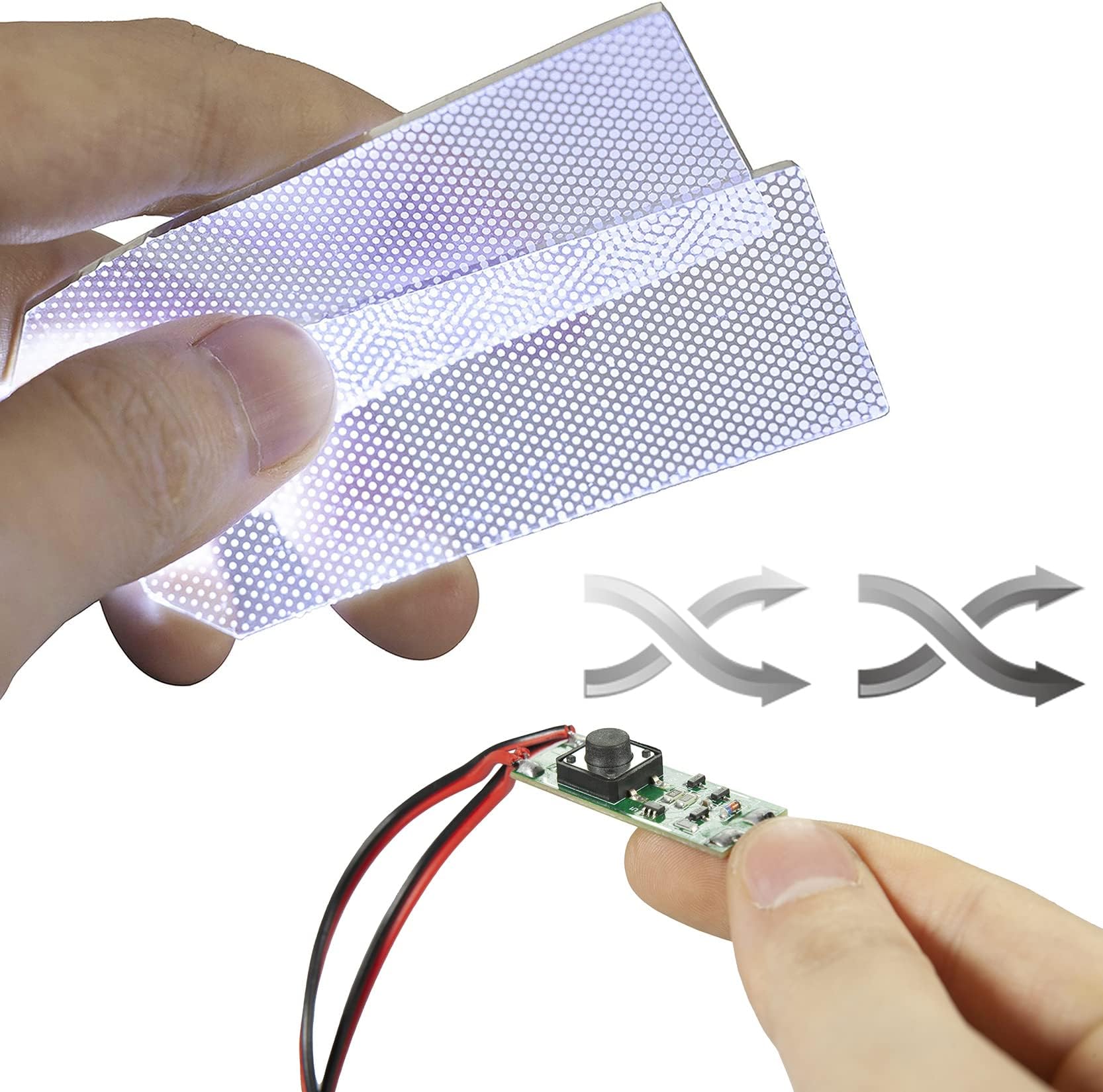 [ 3 Model ] Flexible Helmet Decorations led Light Cosplay DIY kit RGB Superhero for Men Gifts