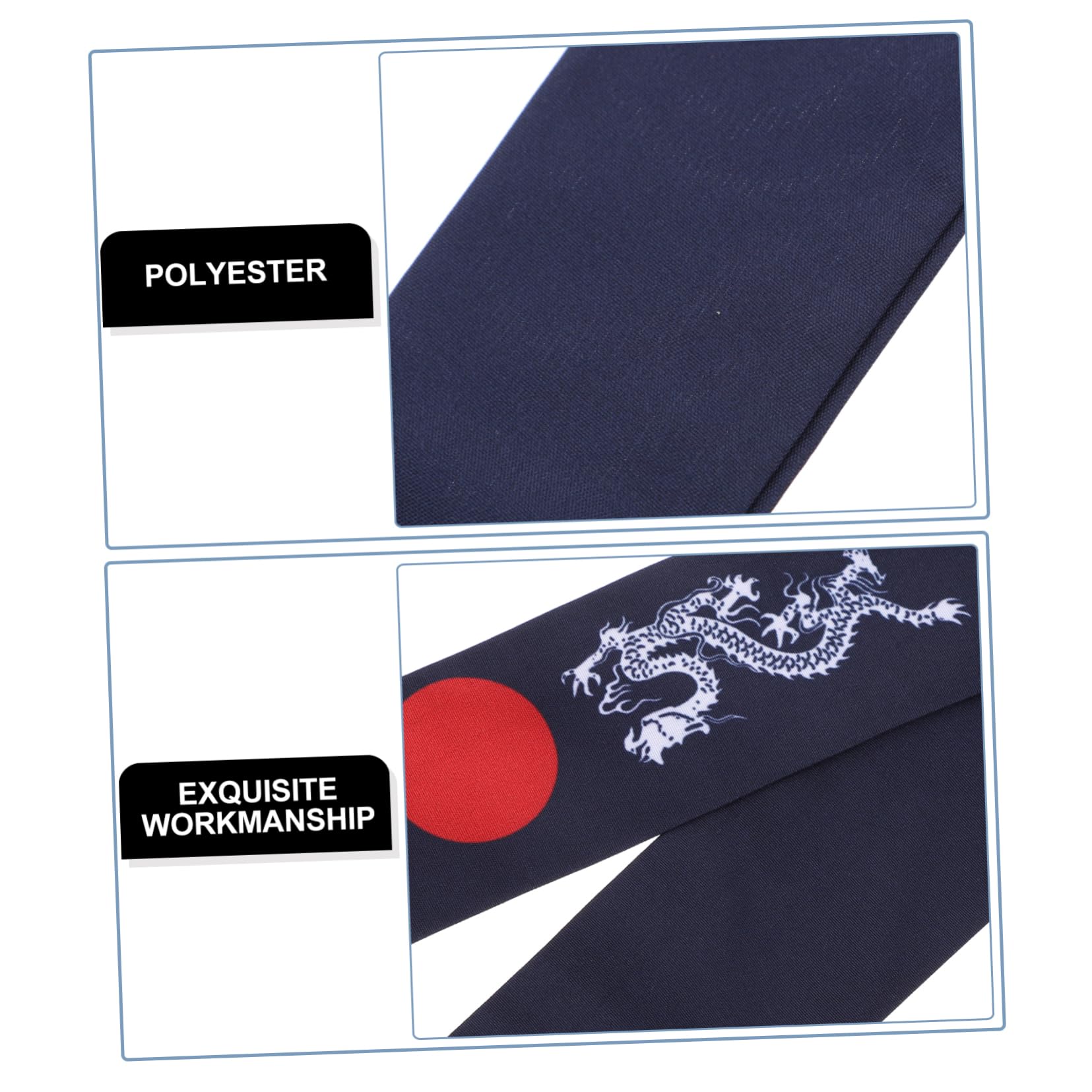 FRCOLOR 10pezzi Bandana Giapponese Con Design Drago Per Sport e Cucina Accessorio Da Chef