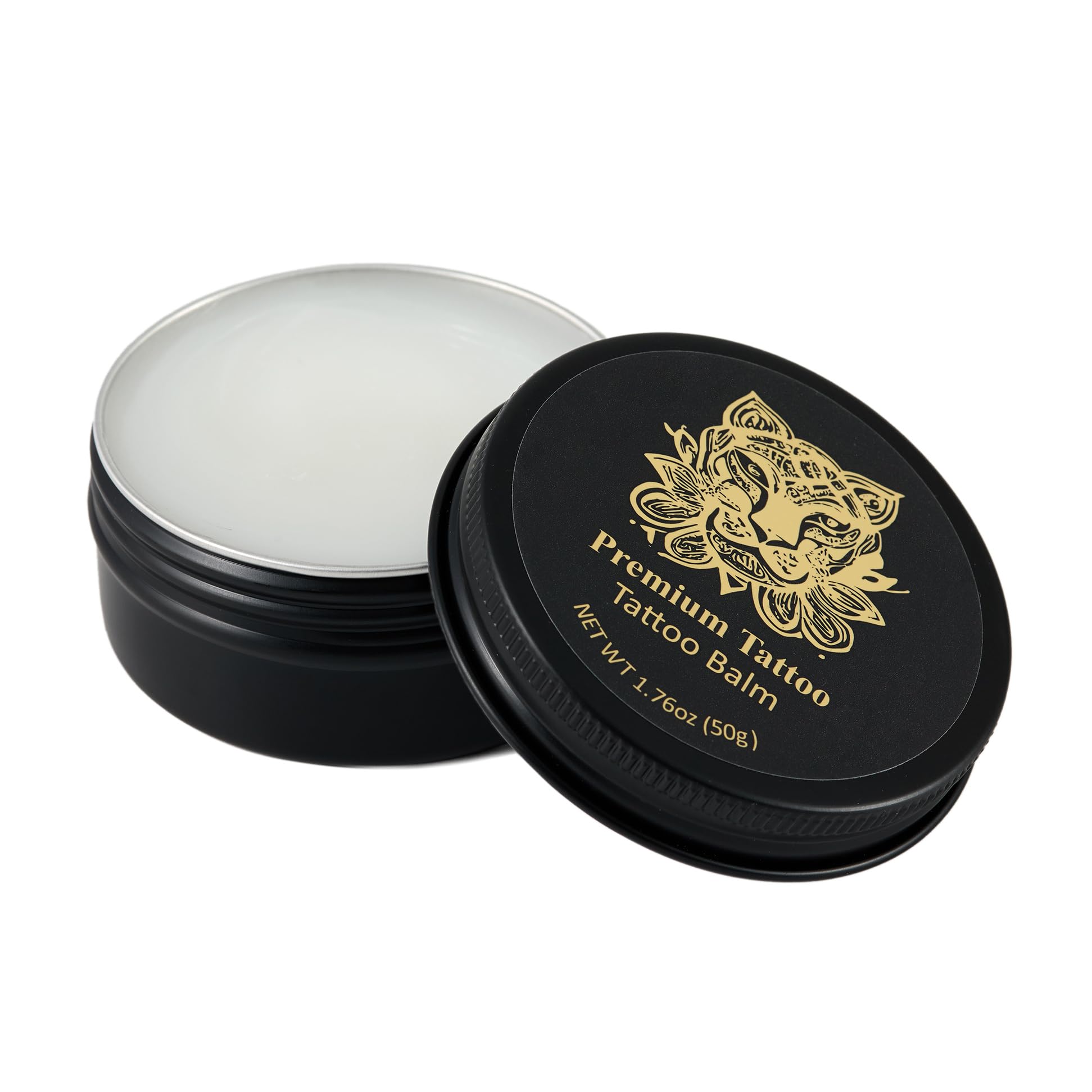 Premium Tattoo® Balm 50g, Tattoo Aftercare Balm for New & Old Tattoos, Soothing Tattoo Moisturiser with Shea Butter, Jojoba