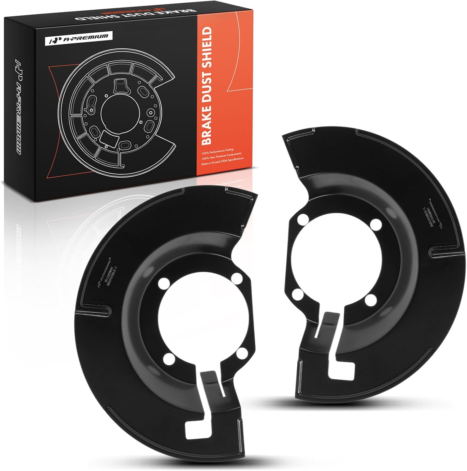 A-Premium Front Driver and Passenger Side Brake Dust Shields Compatible with Dodge Models - Ram 2500/Ram 3500 2003-2008, 4WD Model Only, 2-PC Set