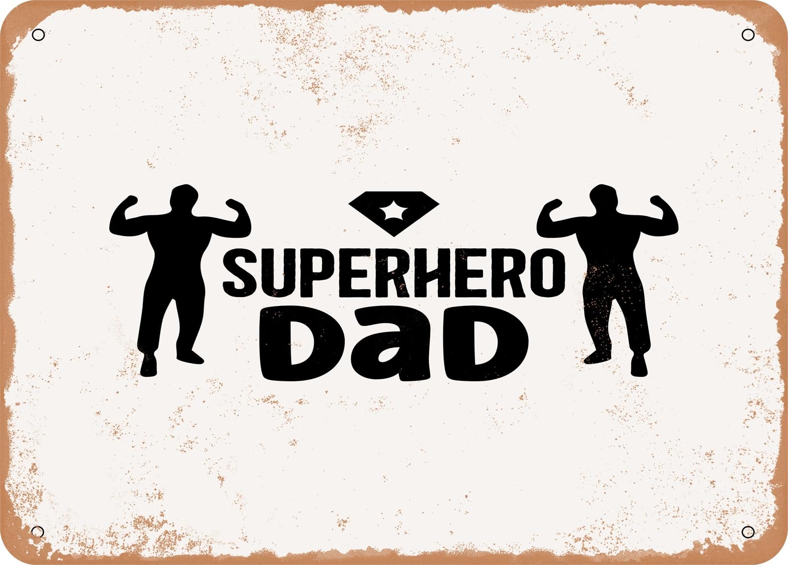 Miaomansenstore Metal Sign - Superhero Dad - Vintage Look Sign Home Decor