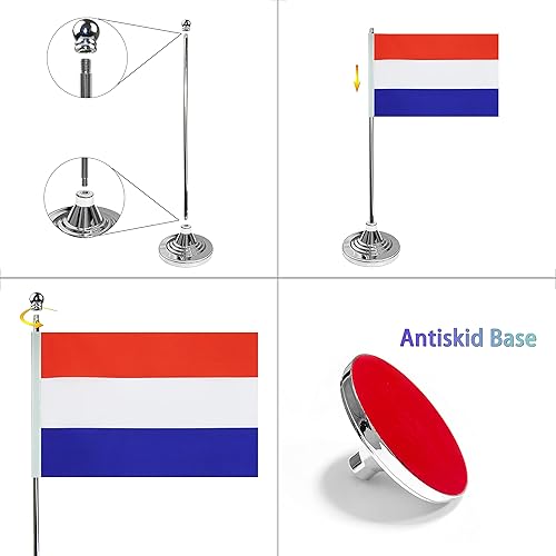 Miniatura 27 de WXTWK Paquete de 2 banderas japonesas de escritorio, pequeñas banderas de mesa japonesas con base de soporte, decoración de celebración de eventos