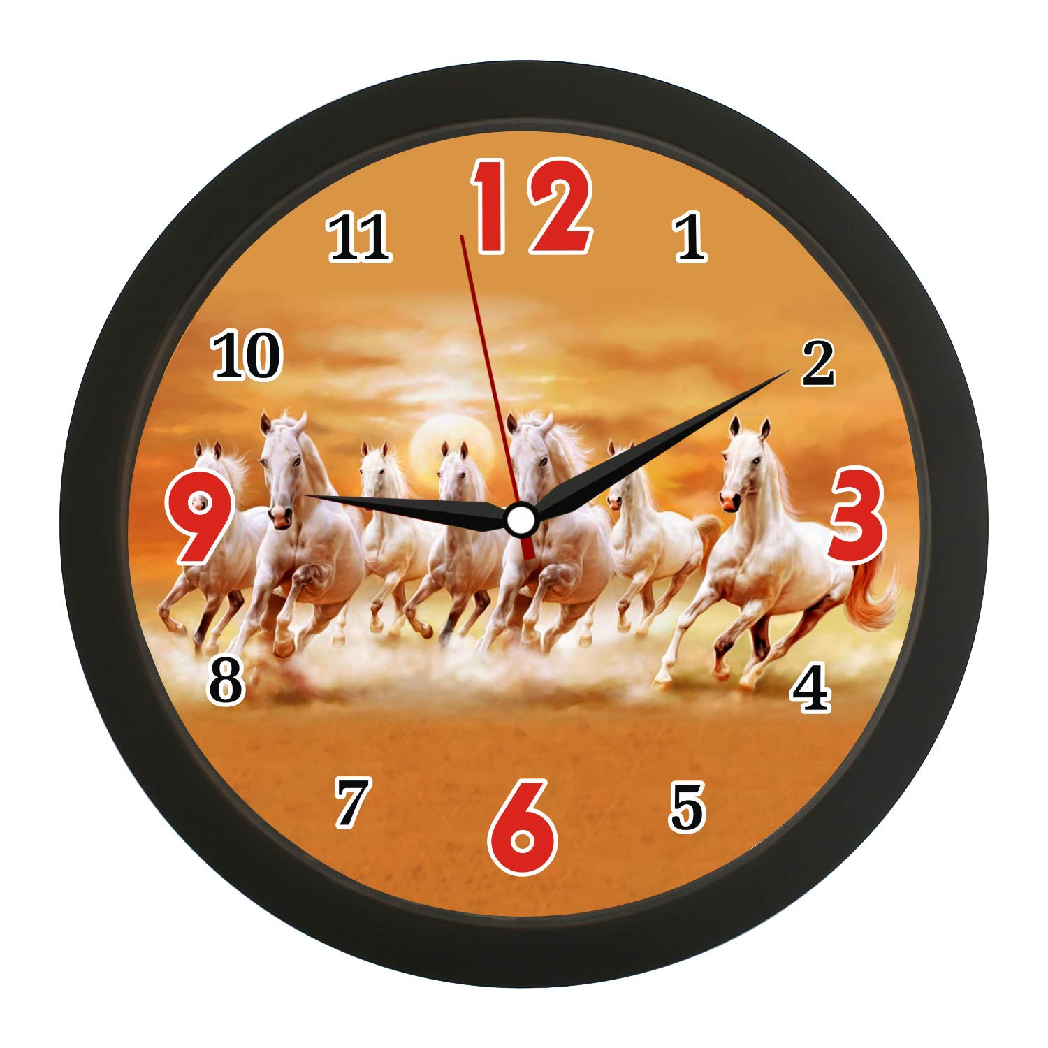 Rajasthan Creation (30X30) Round Wall Clock for Home/Kitchen/Living Room/Bedroom/Office (Made in India)