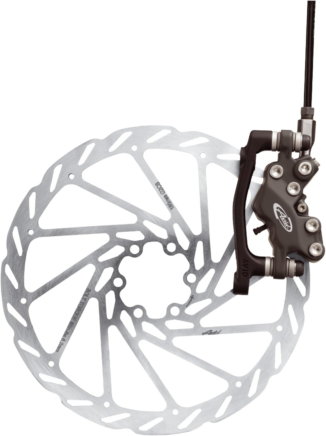 Amazon.com : Avid Code Hydraulic Bicycle Disc Brake (203mm, Galvanized ...