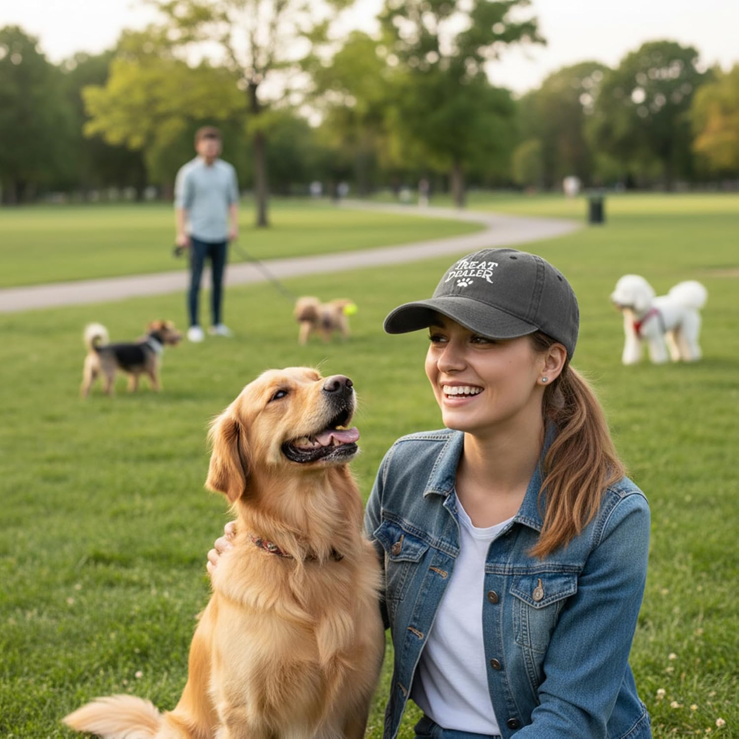 Funny Dog Lover Baseball Cap, Embroidered Adjustable Cotton Pet Parent Trucker Hat for Men Women Gifts - Image 2