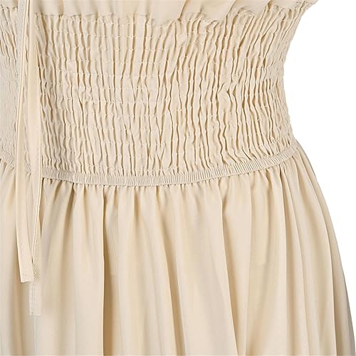 Vista 5 de Parlsdy - Vestido de campesina pirata renacentista para mujer, vestido largo irlandés bohemio, vestido medieval