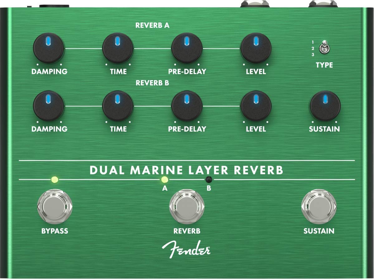 Pédale d'Effet Reverb Dual Marine Layer Fender pour Guitare