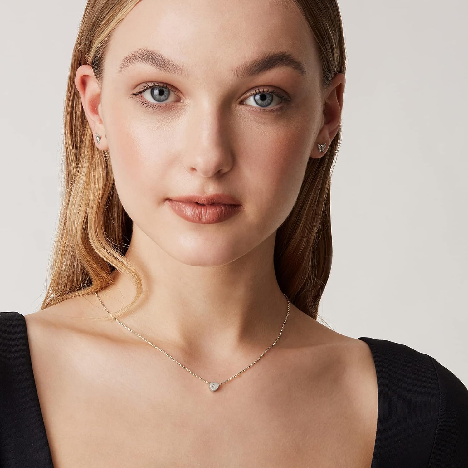 PAVOI 14K Gold Plated Tiny Heart Necklace | Dainty Necklace for Women | Personalized Letter Heart Choker | Adjustable Slider - Image 4