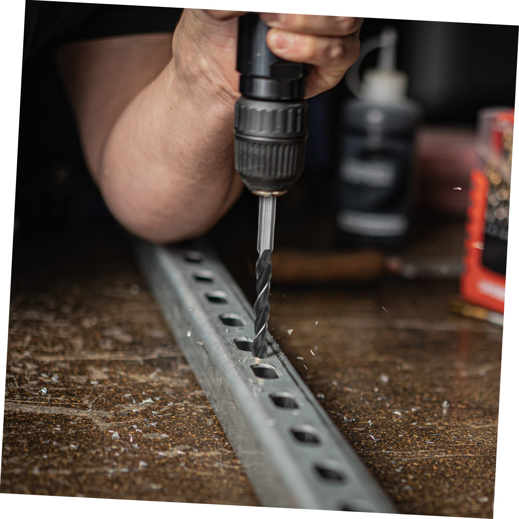 NULYLU Drill Bit Set 8pcs Stainless Steel Drill Bits High Hardness Professional