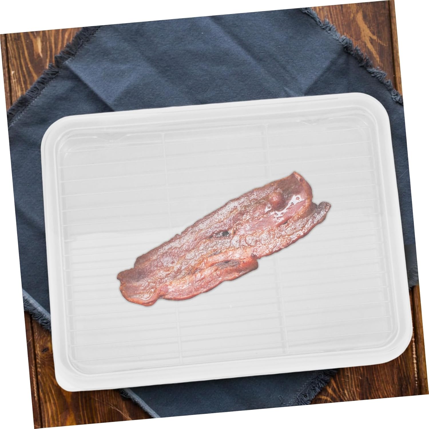 Roasting Pan Rack Rectangular Stainless Steel Baking Tray for Oven Use for Cooking and Meats Easy Clean Design