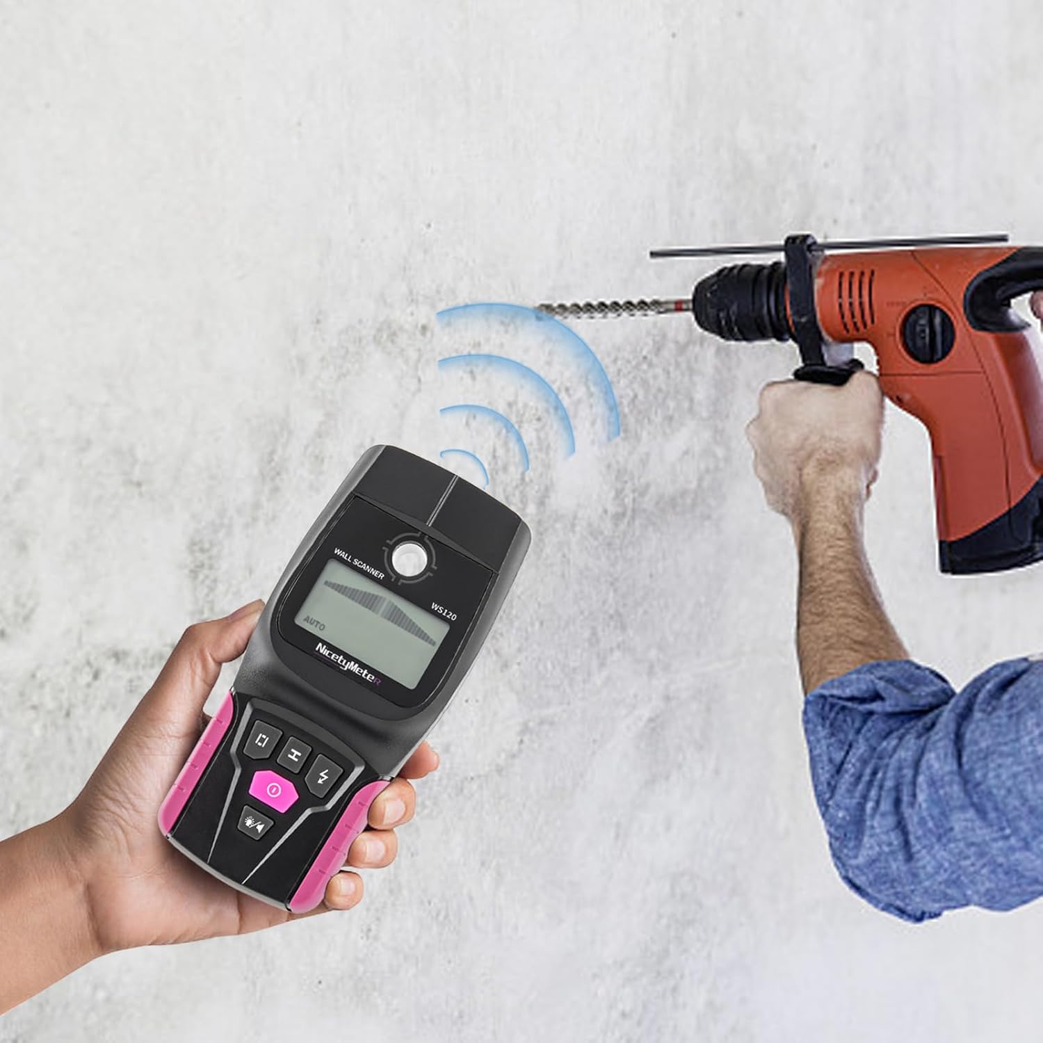 Stud Finder Wall Scanner, Wall Detector Water Pipe Metal Wood Cable Live Wire Finder Scanner