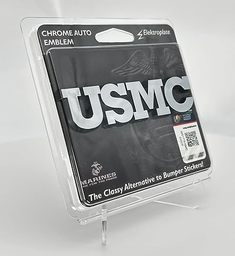 Miniatura 4 de Marine Corps USMC letras en bloques cromadas, primera calidad, emblema motocicleta, camión, carro