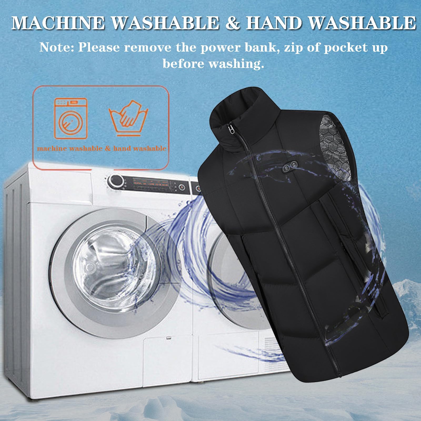 Gilet Riscaldato da Uomo Gilet Riscaldante Elettrico Intelligente A 17 Zone, Giacca Riscaldata Leggera, Cappotto Caldo, Batteria Non Inclusa