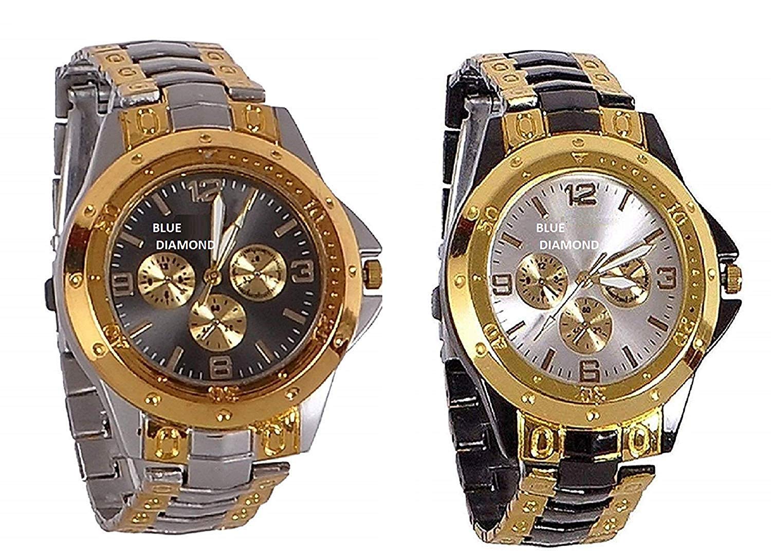 BID Analogue Multicolored Dial Stainless Steel Gold Strap Watch for Boys (Pack of 2) (B0746GW3X1) Amazon Price History, Amazon Price Tracker