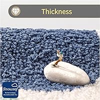 Vista 5 de Alfombras de baño de lujo, de 0.78 pulgadas de grosor, extra suaves, absorbentes, no se desprende, se lavan a máquina, alfombra de felpa lanuda Buen