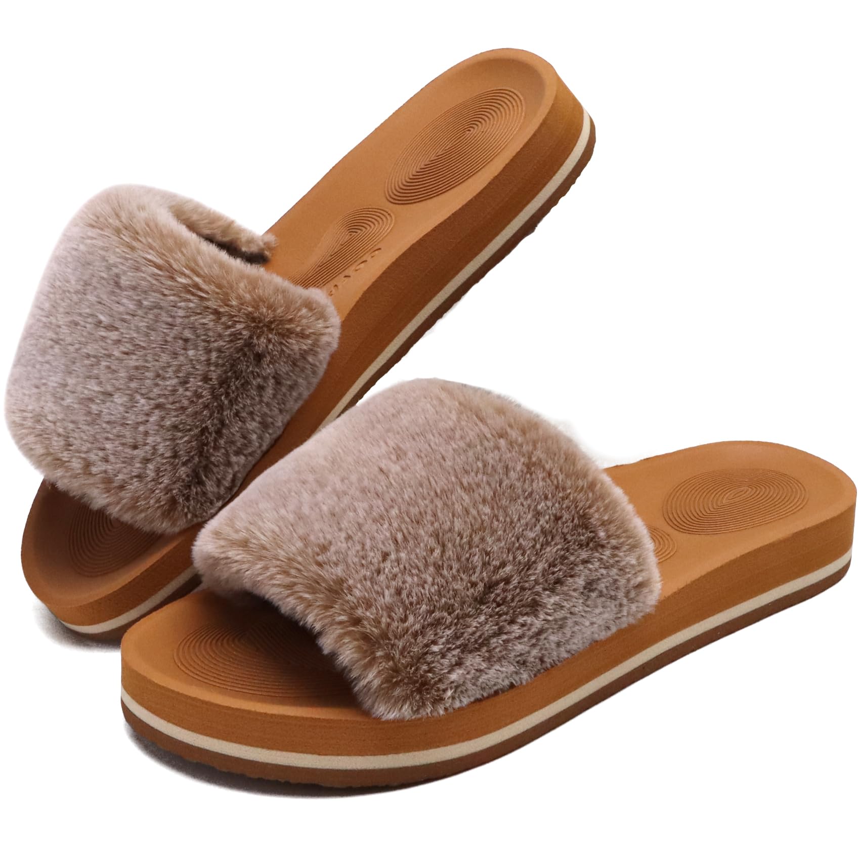 COFACE Pantofole Donna Scarpe da Casa Invernale Ciabatte Pelliccia Donne Peluche Pantofole da Interno