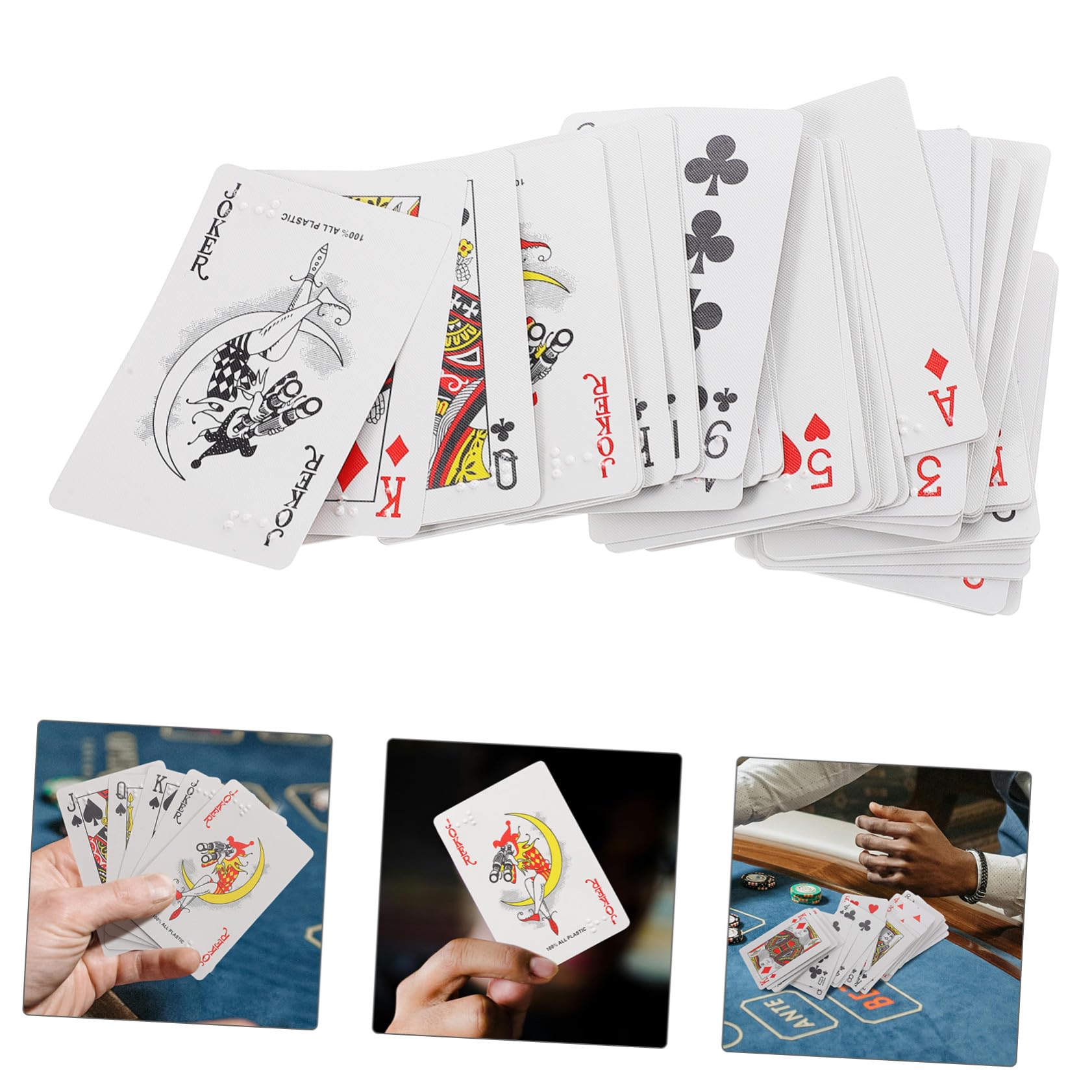 da Gioco in Braille Grandi per Ipovedenti e Non Vedenti Poker Accessibile per Adulti e Facilitano Giochi Inclusivi e Apprendimento