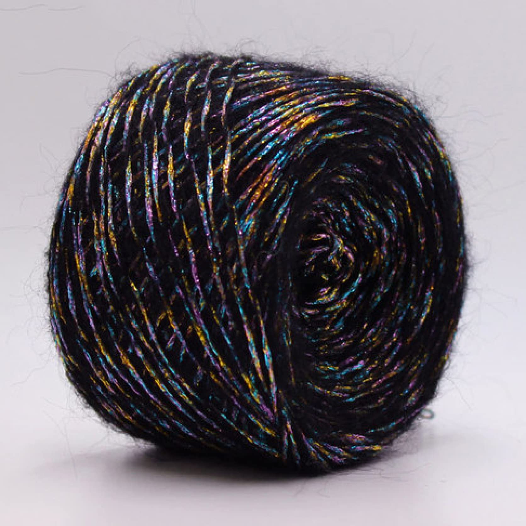 Hilo de Mohair Metalizado 50 g, Grueso, Mercerizado, acrílico, Chenilla, Hilado for Crochet(Shrimp Meat Powder)