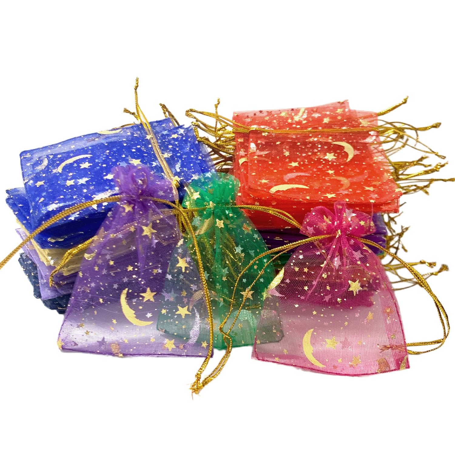 Bolsas de organza pequeñas de 100 unidades para regalos y detalles de boda