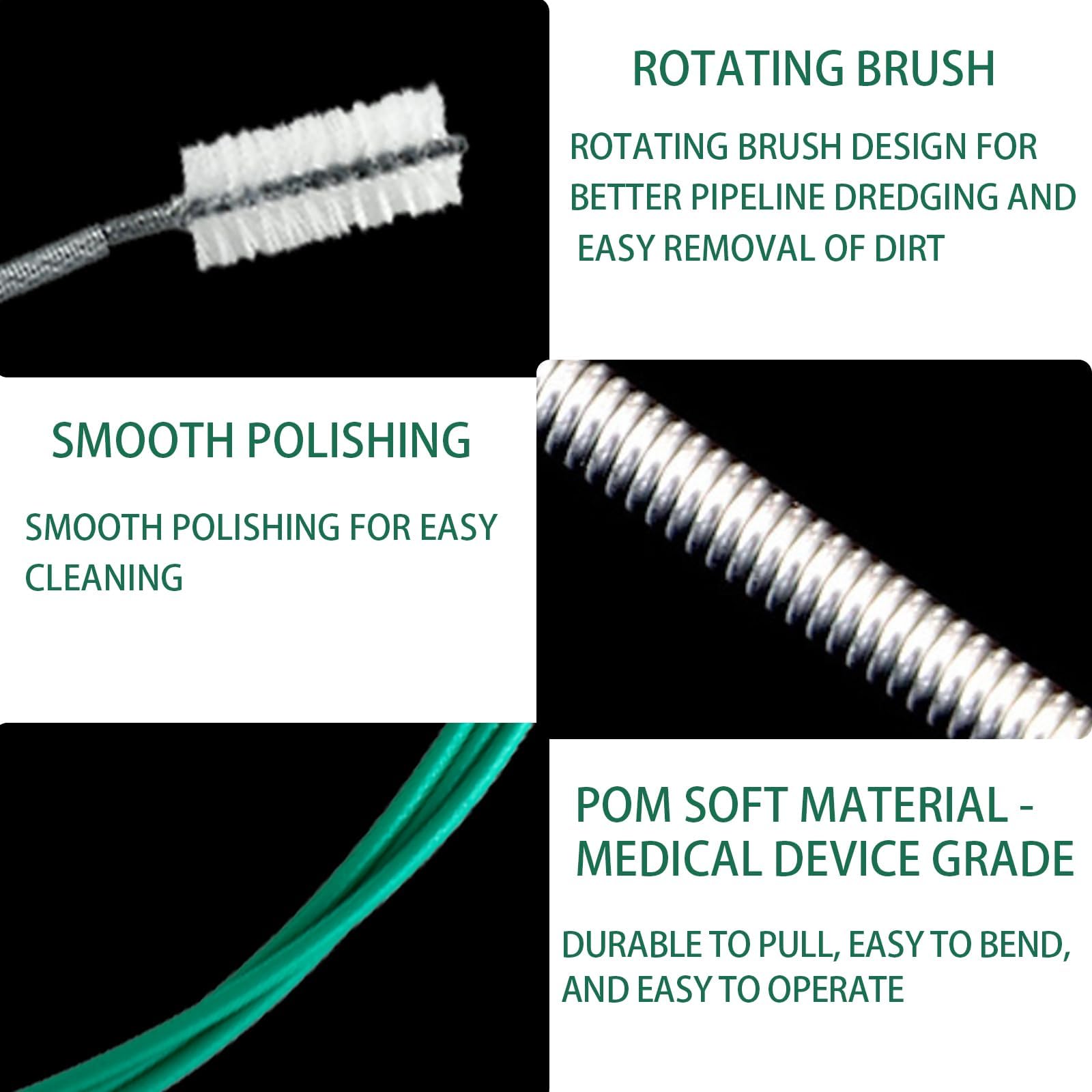 Scovolino Pulizia Tubi 3 Metri - Per Frigoriferi, Tetti Apribili E Scarichi, Con Setole In Nylon - Foto 12