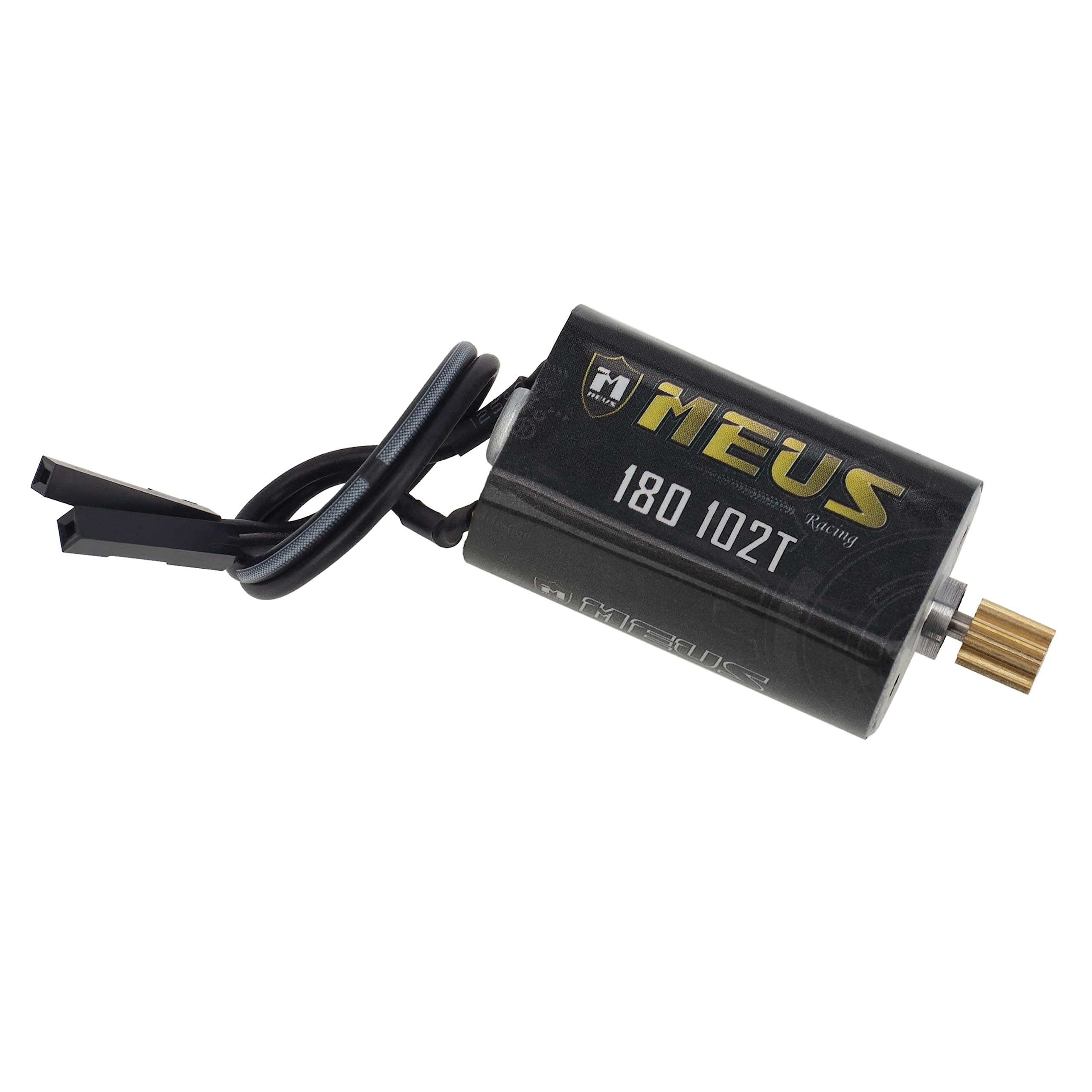 MEUS RACING TRX4M Motor 102T 180 Pro Brushed Motor with Brass Pinion Gear for TRX4M Defender/Bronco/K10/F150 1/18 RC Crawler Upgrades(102T)