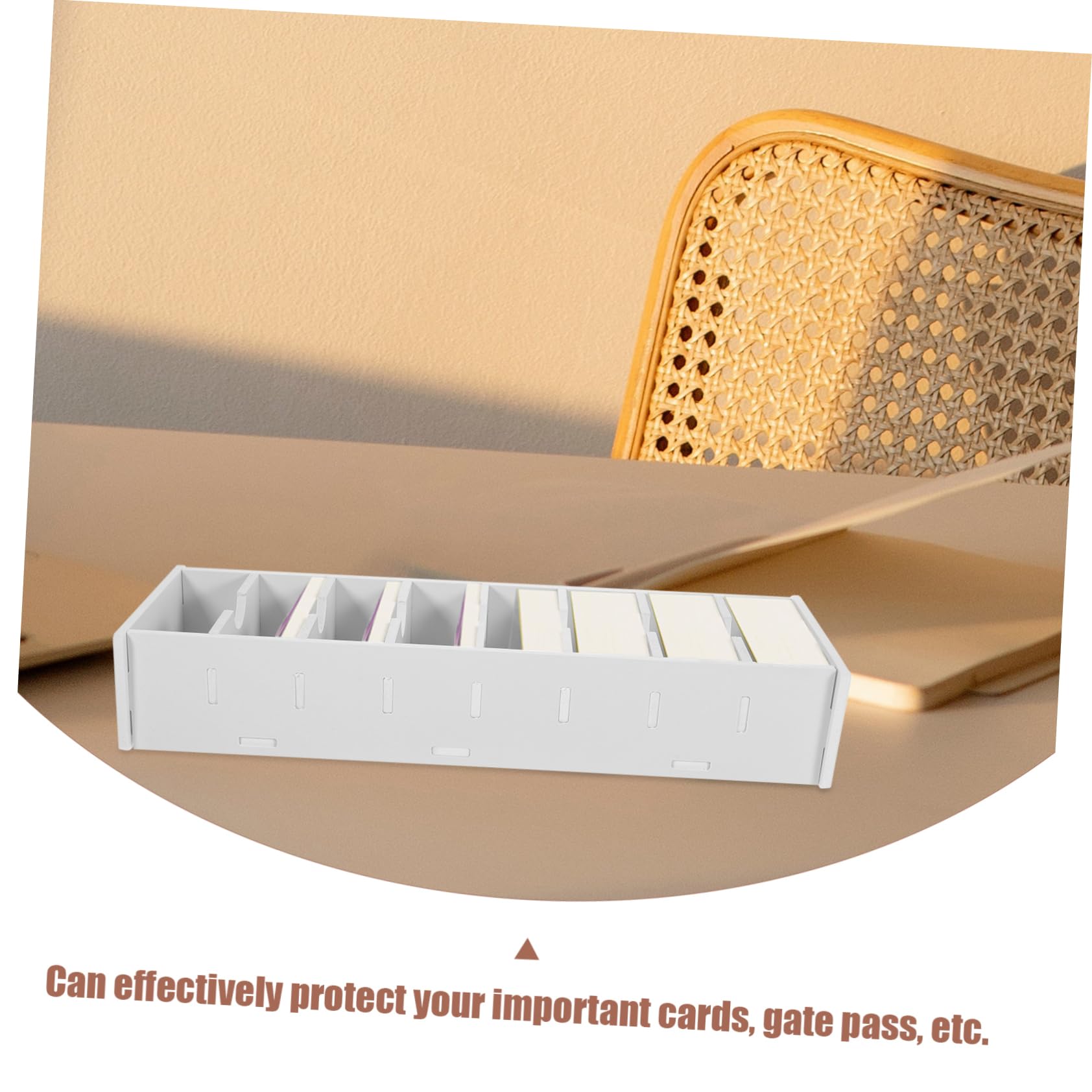 DOITOOL 3 Pezzi Organizer Ufficio Bianco PVC Multilivello per Biglietti Visita Custodia con Supporto Scrivania per Esposizione e Archiviazione Professionale
