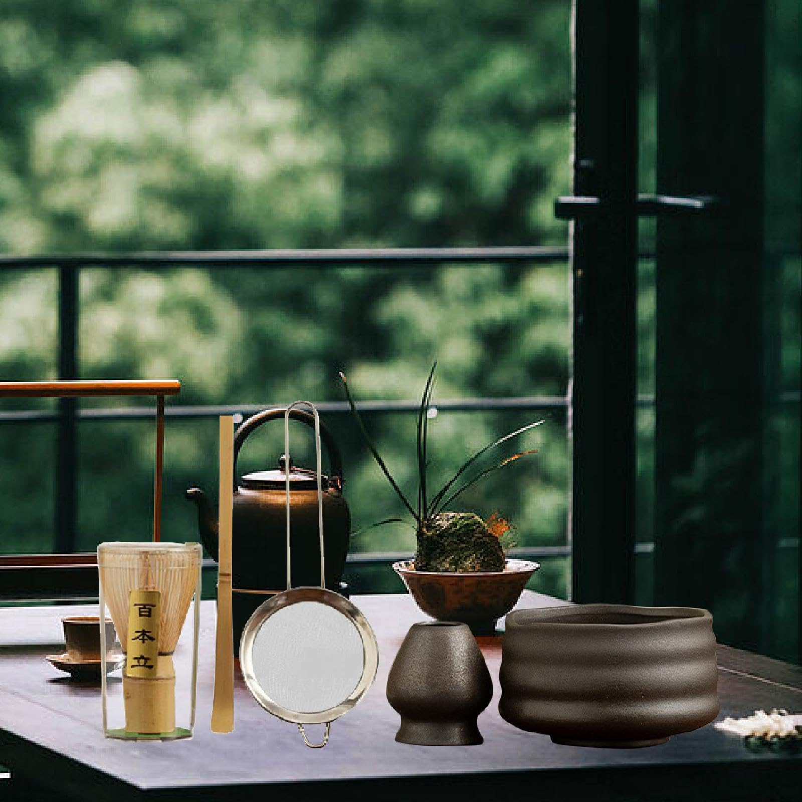5X Japanese Matcha Set Matcha Tea Making Kit for Greeting Kitchen Restaurant Black|Home & Garden | Food & Beverages | Tea 3