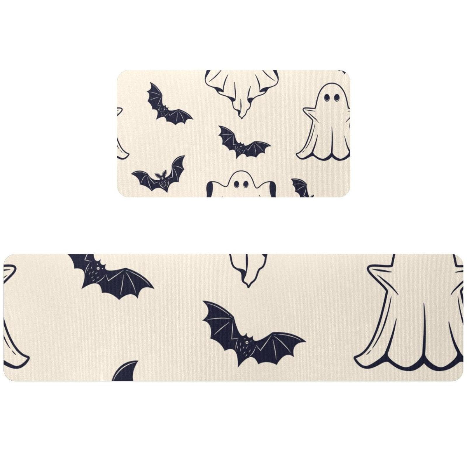 Tapis de cuisine lavable et antidérapant motif Halloween lot de 2