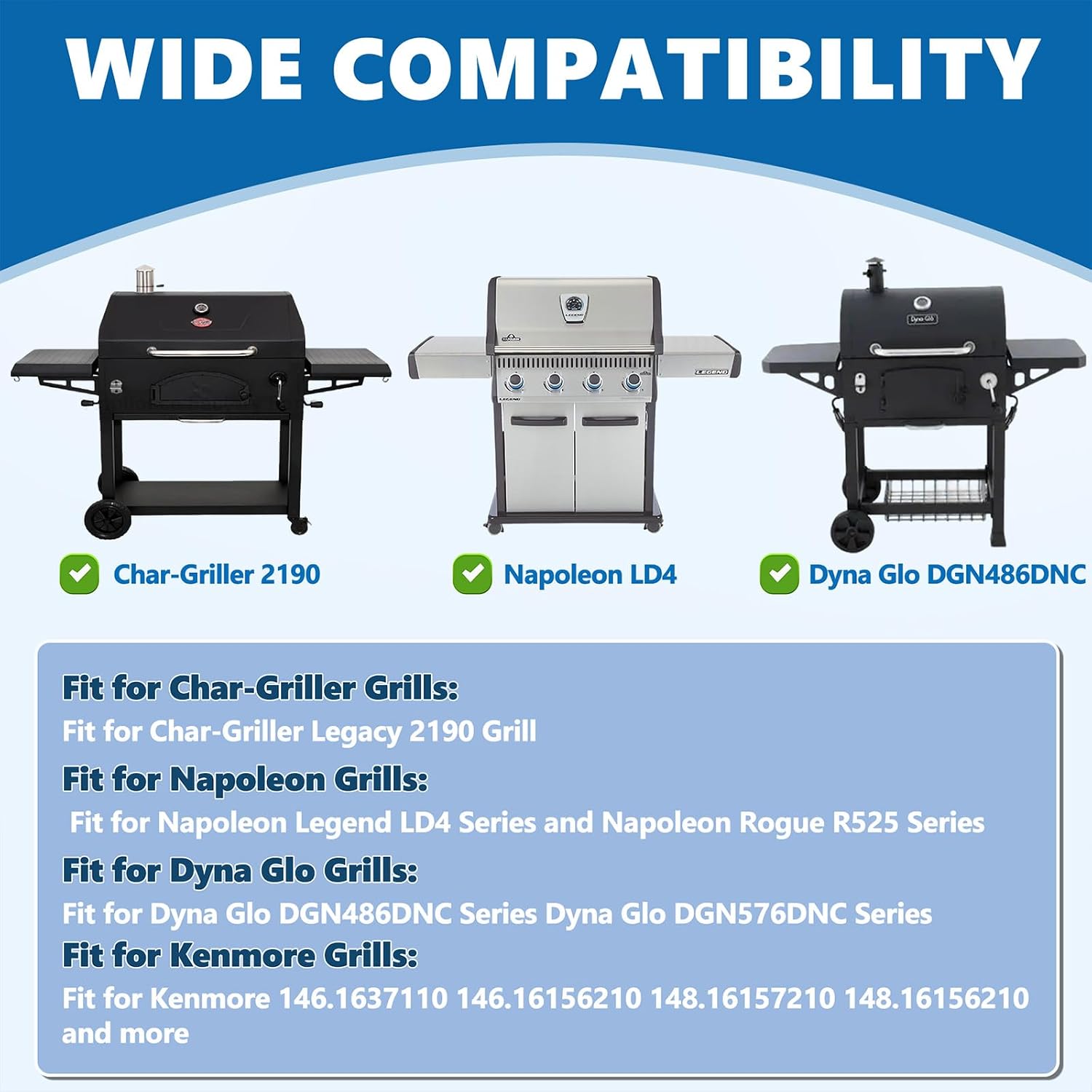 SafBbcue Cooking Grates for chargriller 2190