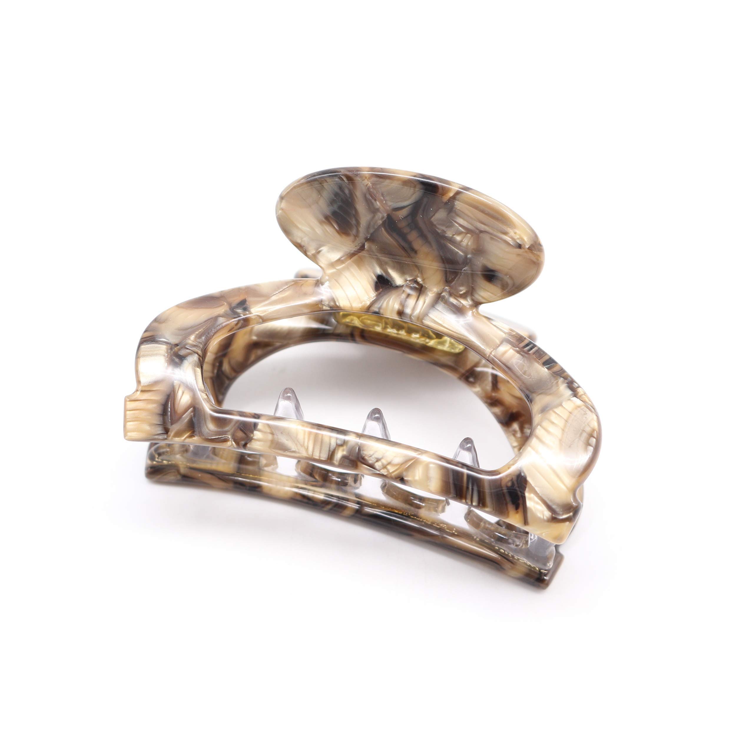 Dofash Handmade Celluloid French Design Barrettes 6CM Light Coffee Claws Hair Claw Fashion Accessories Hair Clip for Women