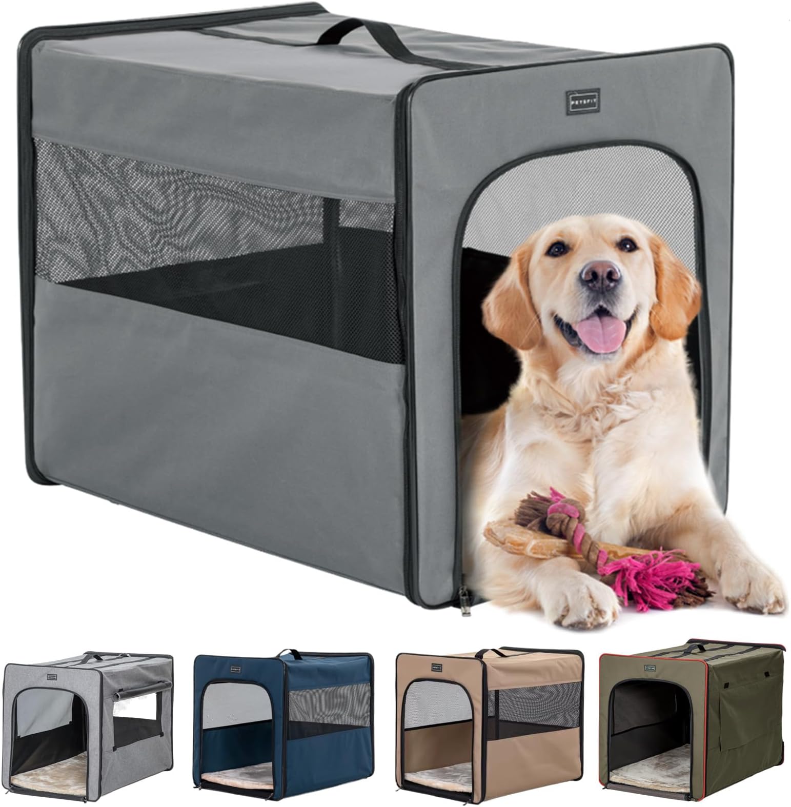 Henry Wag Folding Fabric Travel Crate Large Amazon.co.uk Pet Supplies