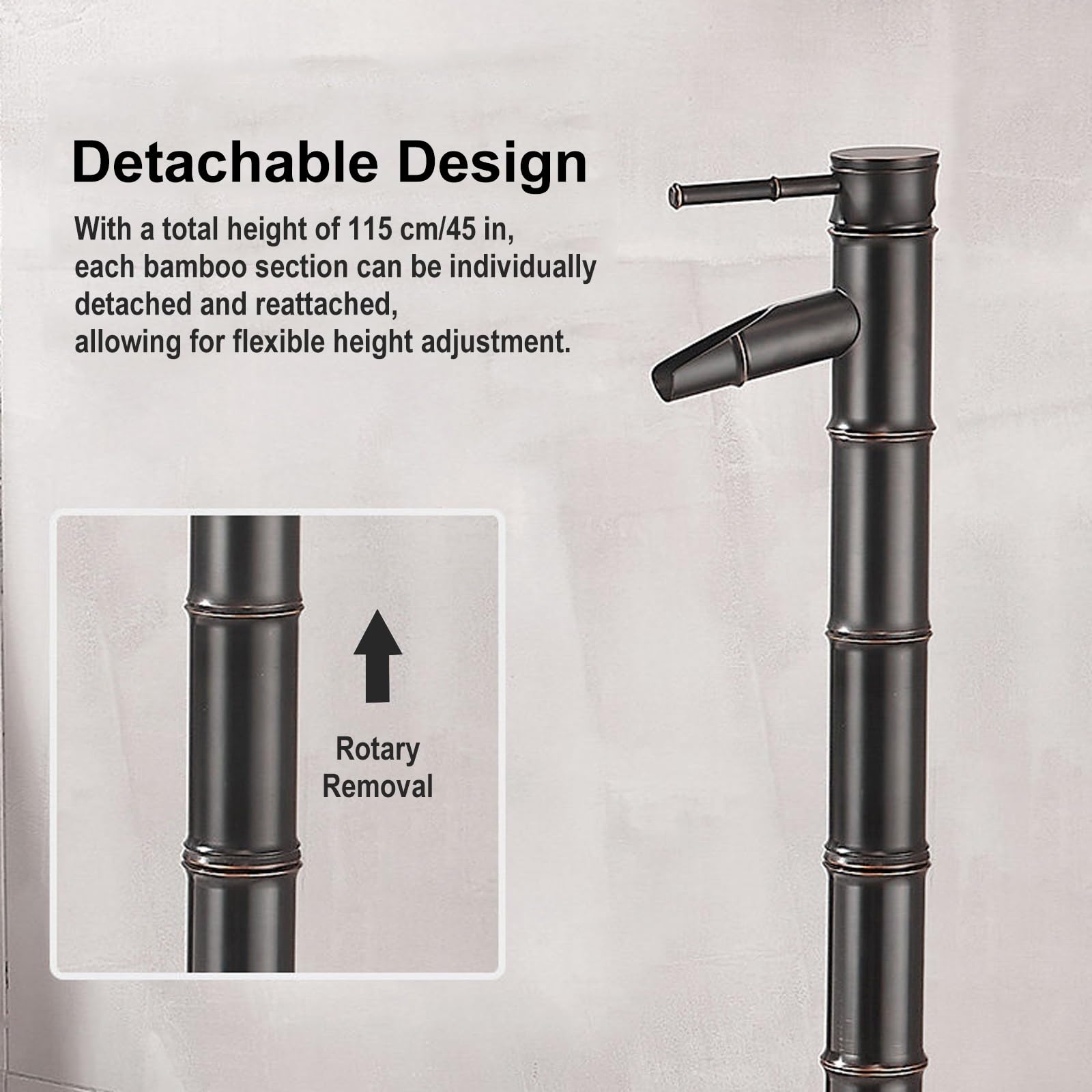 Colonne Jardin, Laiton Antirouille, 115cm, Gèle à -15℃, Sortie Standard 1,3cm, Robinet Exterieur Jardin