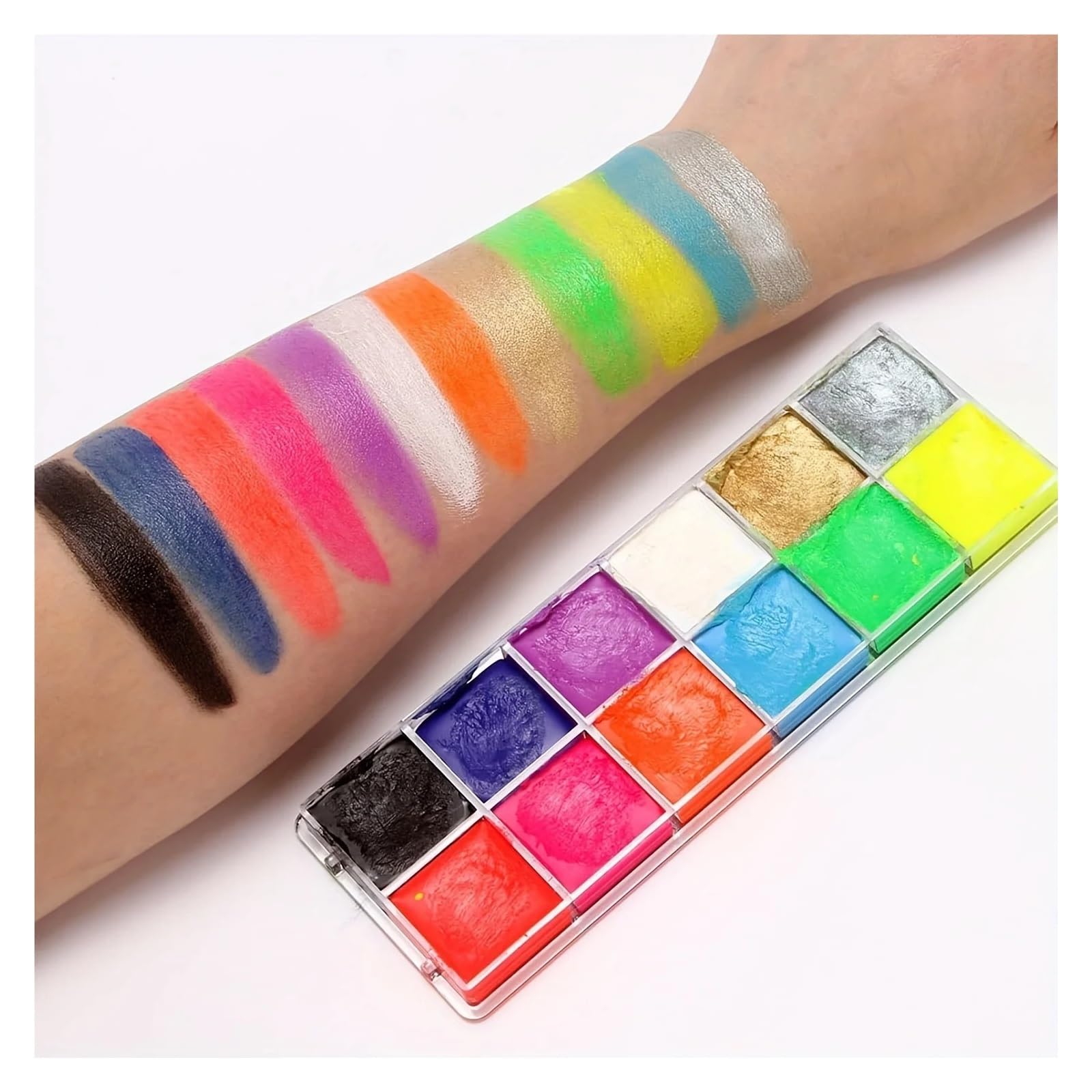 paleta de pintura corporal Paleta de pintura corporal y facial con 5 pinceles(2pcs with 6 brushes)