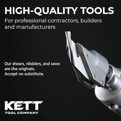 Miniatura 5 de Kett KD-446L 18-Gauge Profile Shears, 2500 RPM, Herramienta de corte de metal, Cizalla eléctrica, A-2 cuchillas de acero, Para fabricantes de