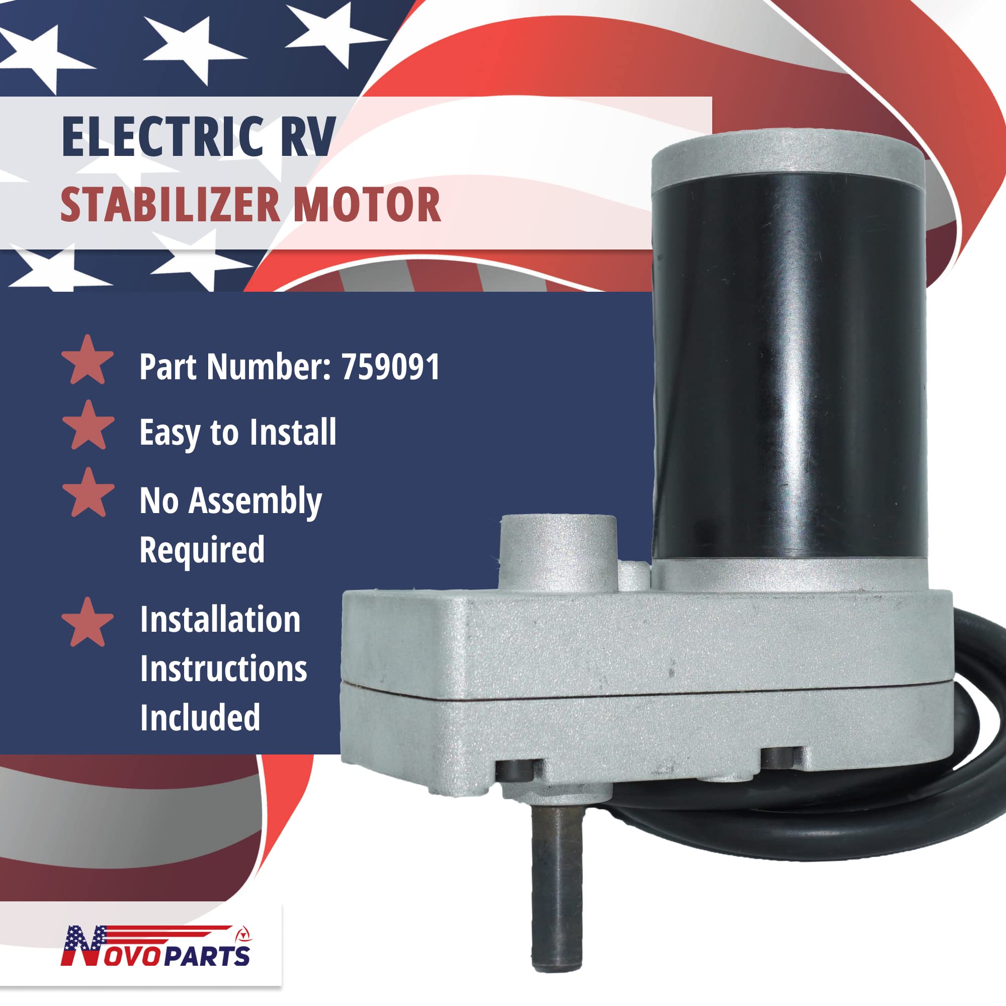 Amazon.com: NOVOPARTS 759091 Electric RV Stabilizer Motor and Gear