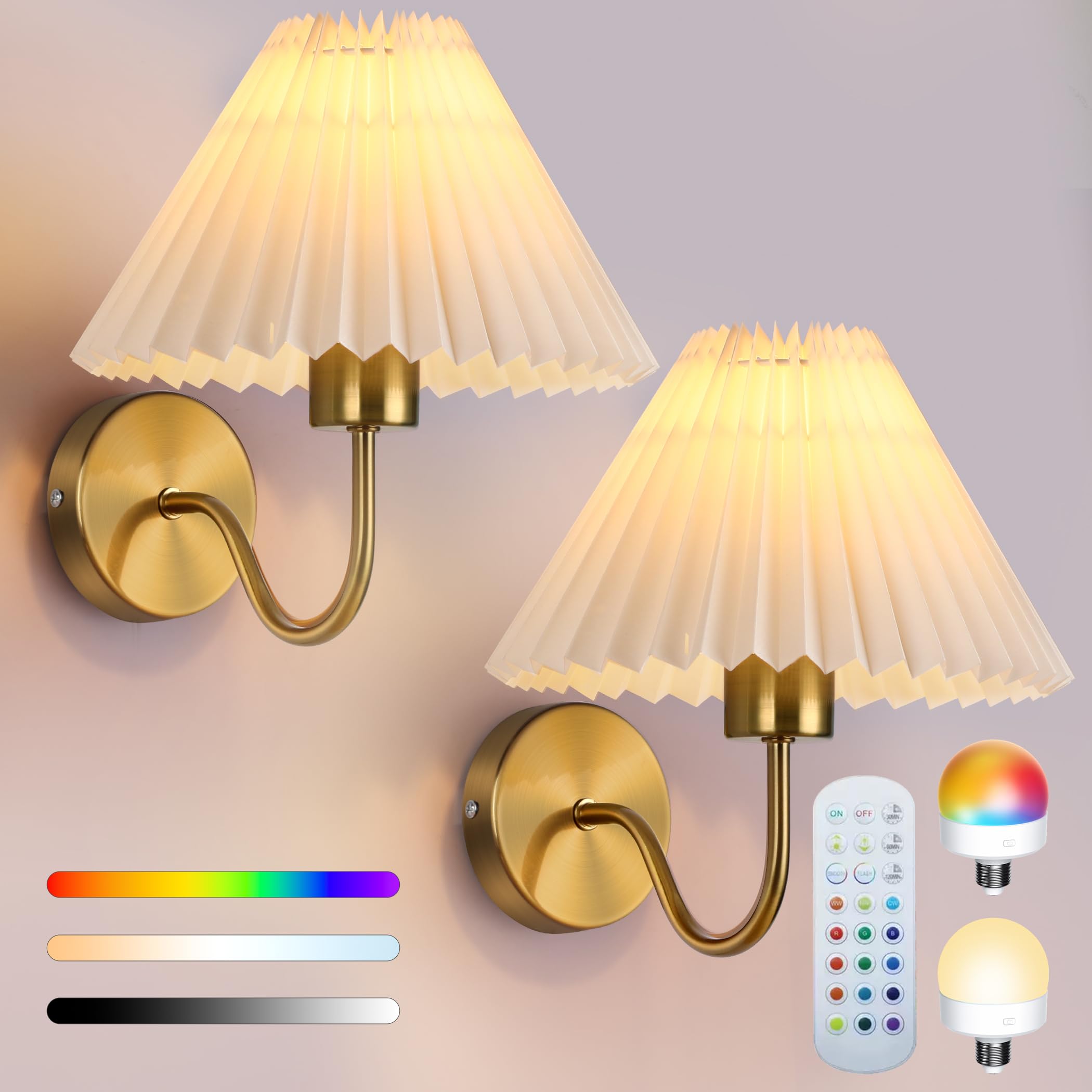 Photo 1 of Dolymoly Battery Operated Wall Sconces Set of 2