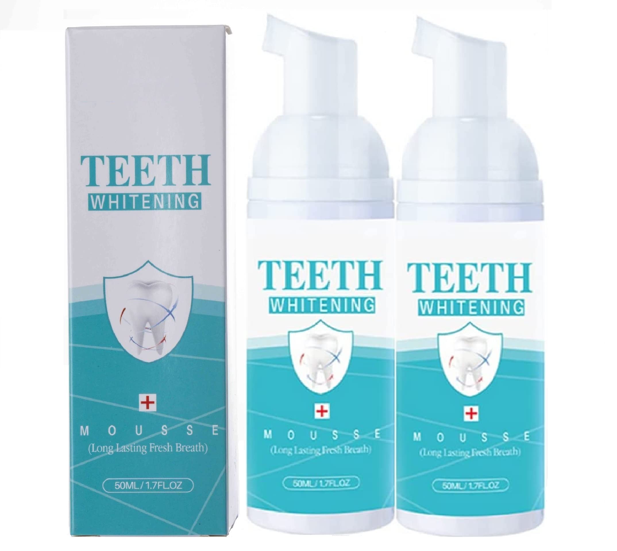 Teethaid Mouthwash,Teeth Whitening Mousse,Foam Toothpaste Remove Stains,Long-Lasting Freshness. (2 Pcs)