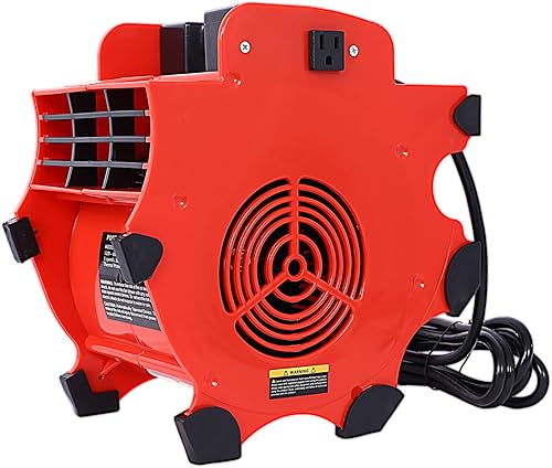 Soplador de fuerza laboral Big Chill de 300 CFM, ventilador de secado de alfombras y suelos, motor de 3 velocidades con protección contra