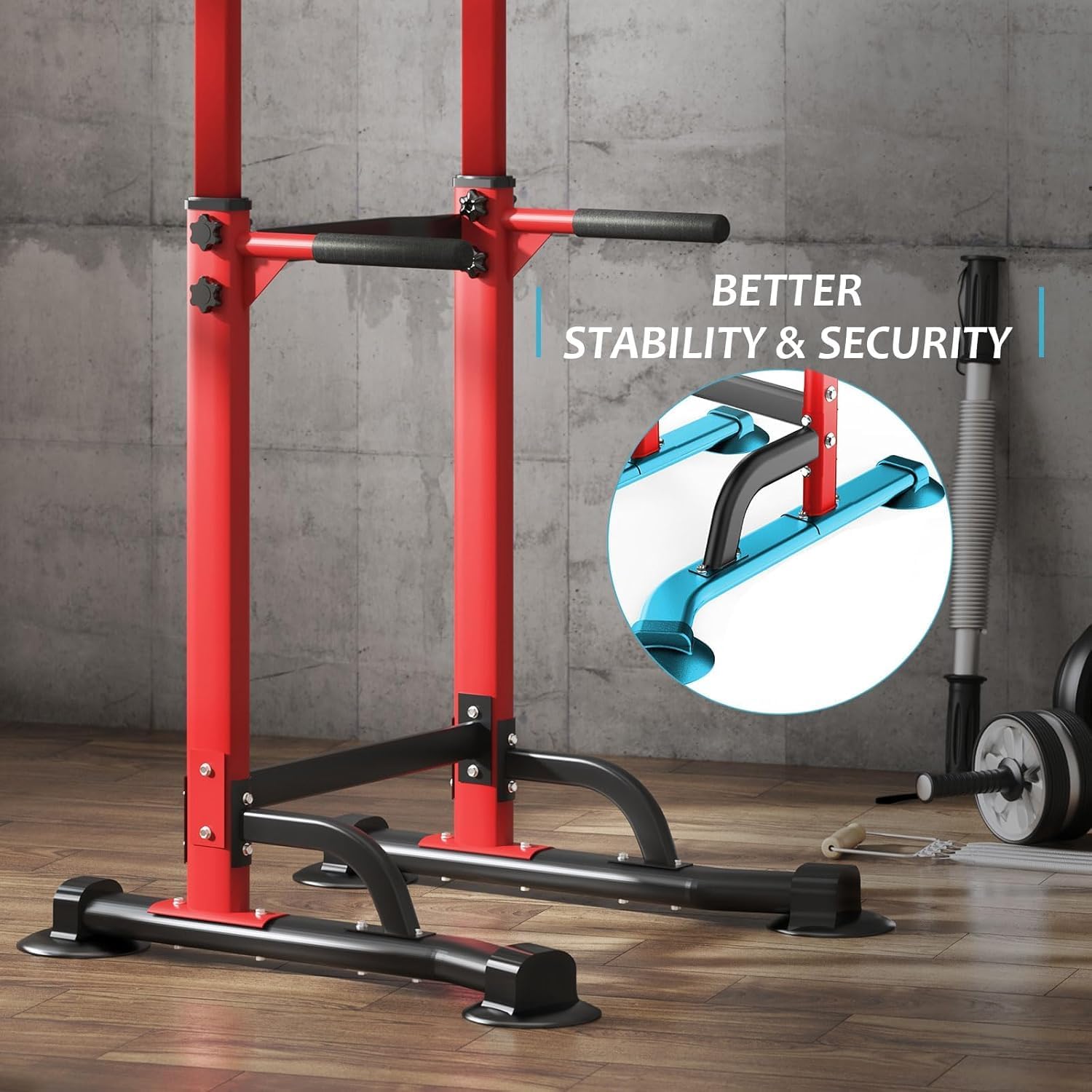 Multi-Functional Power Tower for Home Gym: Adjustable Pull Up & Dip Station with 400 LBS Capacity, Space Saving Strength Training Equipment for Men and Women