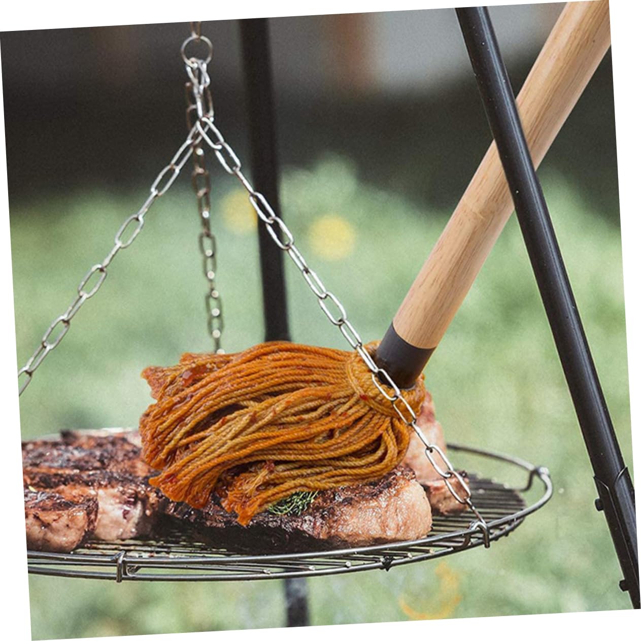 2pcs Bbq Basting Mop Brush Set for Grilling Sauce