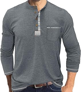 Sponsored You’re seeing this ad based on the product’s relevance to your search query.Learn more about this advertisement YawYews Men's Long-Sleeved Henley Shirt Long Sleeve T-Shirt Long Sleeve Long Shirt with Button Placket M-3XL