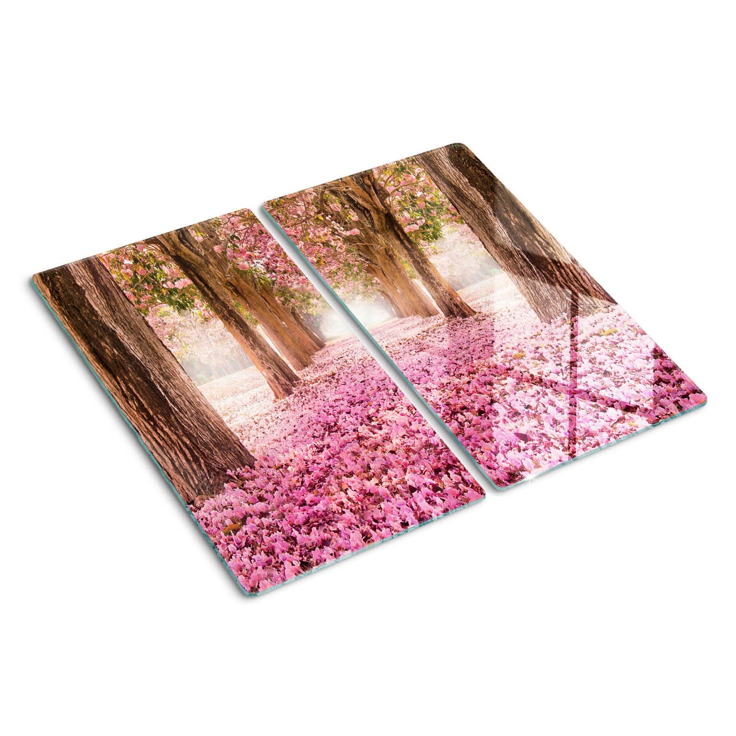 Planche à découper en verre 2x30x52 cm abstrait pour protection de plaques