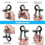 NIYIKOW 2 Pack Hand Grip Strengthener, Grip Strength Trainer, Adjustable Resistance 22-132Lbs (10-60kg), Forearm Strengthener, Perfect for Musicians Athletes