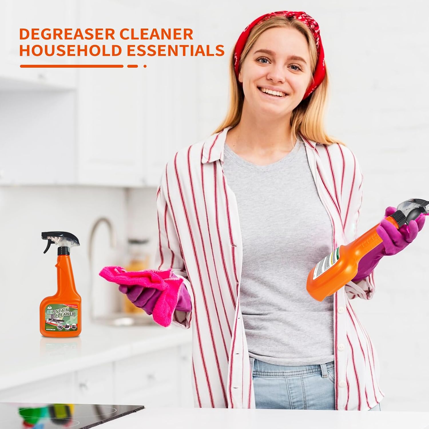 Heavy Duty Kitchen Degreaser Spray,for Kitchen & Outdoor Cooking Degreasing