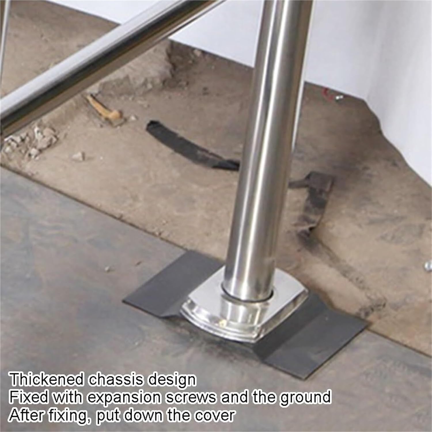 Heavy-Duty Automatic Closing Safety Swing Gate with Guardrail Secure Metal Barrier for Supermarket Warehouses(130cm)