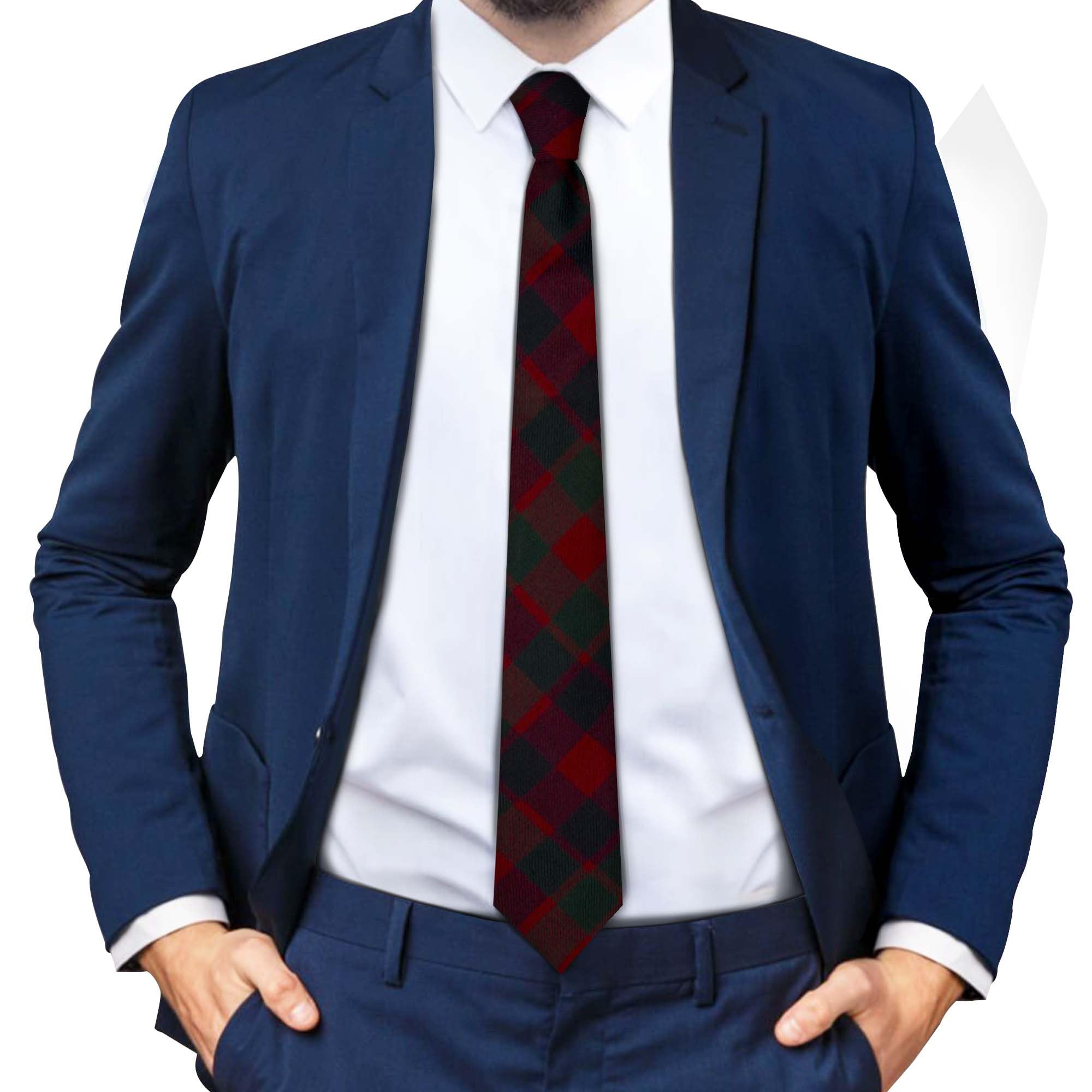 Braw Clans Tartans Men's Gow Tartan Ties For Made In Scotland - 100% Wool - 3.15" Width Ties - Red Tie For - Scottish Tartan Valentines Day, Fathers Day, Wedding